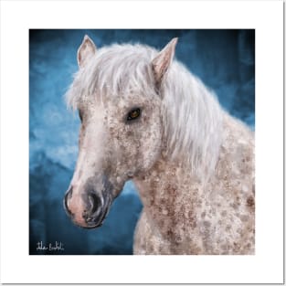 Painting of a Brindle Horse with White Coat Posters and Art